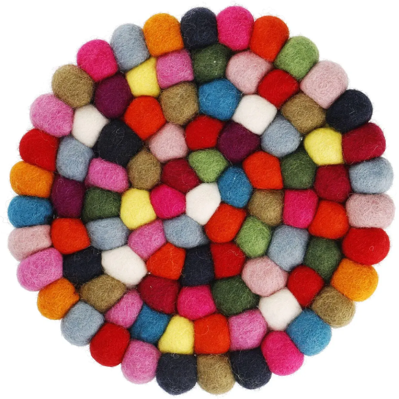 Online Untersetzer Filzkugeln, Bunt, 20 Cm Tischdeko