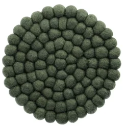 Discount Untersetzer Filzkugeln, Dunkelgrün , 20 Cm Küche
