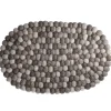 Untersetzer Filzkugeln, Oval/taupe, 40 Cm Küche|Tischdeko