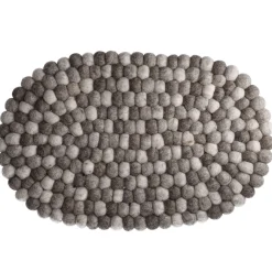Untersetzer Filzkugeln, Oval/taupe, 40 Cm Küche|Tischdeko