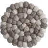 Clearance Untersetzer Filzkugeln, Taupe Mix, 10 Cm Küche|Tischdeko