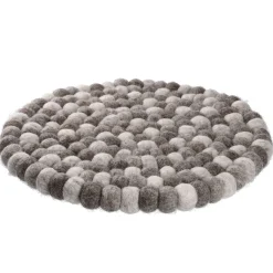 Outlet Untersetzer Filzkugeln, Taupe Mix, 30 Cm Küche|Tischdeko