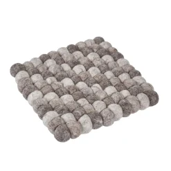 Outlet Untersetzer Filzkugeln,eckig, Taupe Mix, 18 Cm Küche|Tischdeko