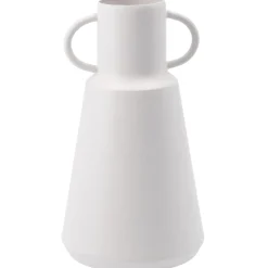 Vase Metall, Hoch/weiß, 19.5 Cm Vasen & Kunstblumen