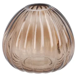 Best Vase Rillen, Dunkelbraun/bauchig, Höhe 7.5 Cm Vasen & Kunstblumen|Frühlingsdeko
