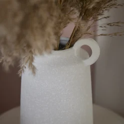 Vase Struktur Mit Henkel, Weiß, 25 Cm Vasen & Kunstblumen|Frühlingsdeko