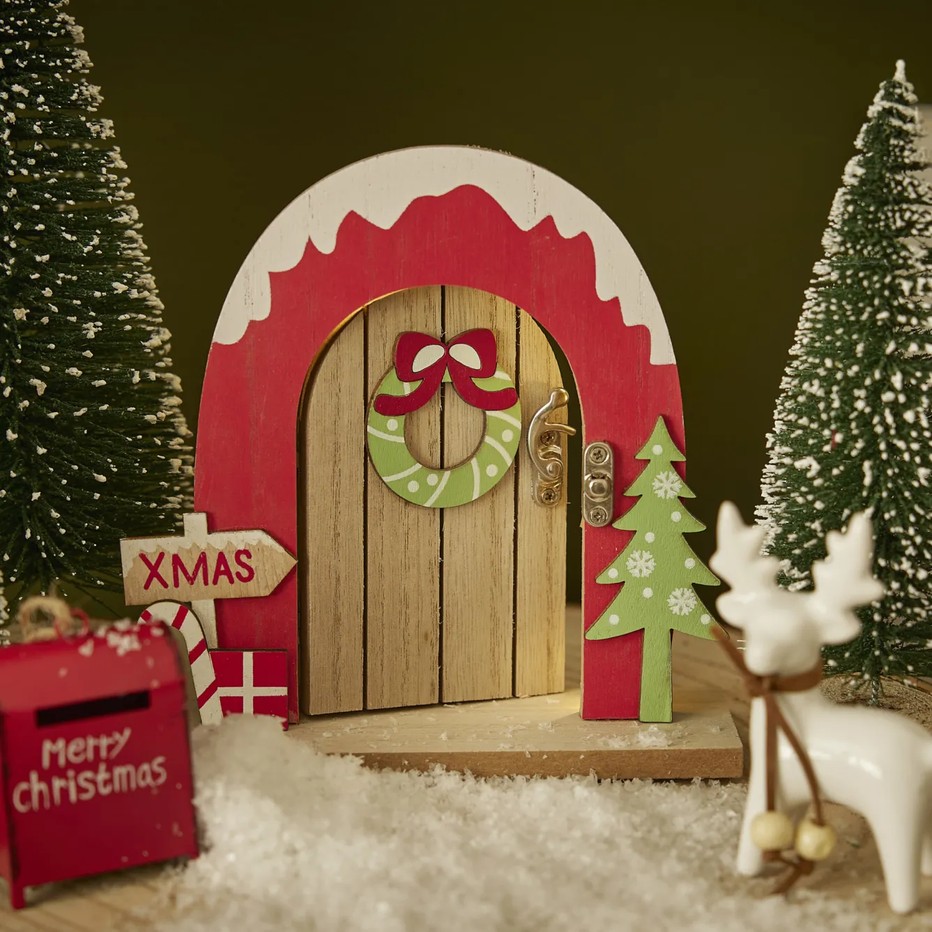 Outlet Wichteltür Bogen, Türkranz, 16 Cm Deko-Objekte|Weihnachtstraditionen