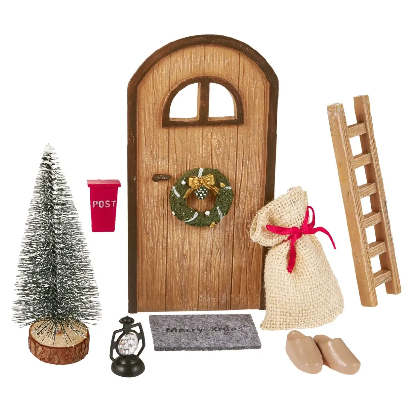 Outlet Wichteltür-Set, Braun Weihnachtstraditionen|Weihnachtsdeko