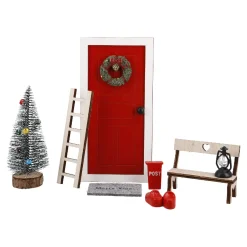 Discount Wichteltür-Set, Rot Weihnachtsdeko|Weihnachtstraditionen