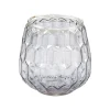 Discount Windlicht Relief, Grau/transparent, 9 X 8 Cm Hochzeitsdeko|Windlichter & Laternen