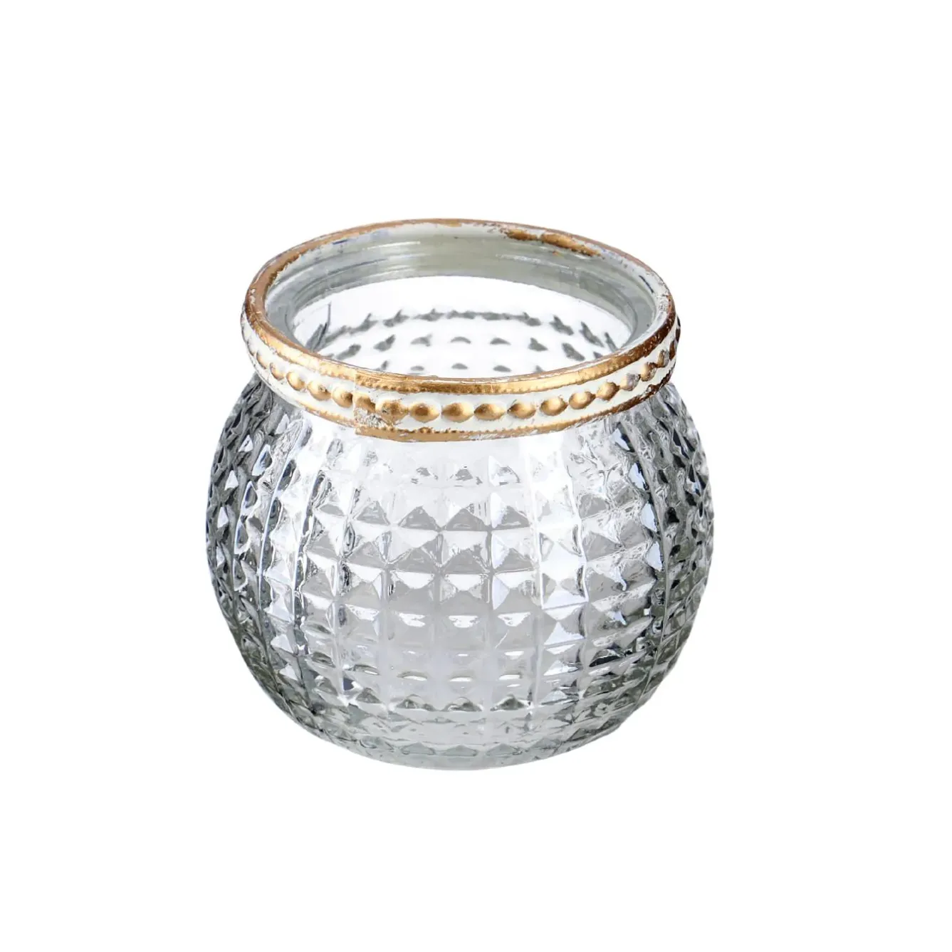 Hot Windlicht Saira, Metallrand, Klar/Karo, 5 Cm Standesamt- Und Traudeko|Tischdeko Hochzeit