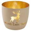 Best Windlicht Spruch/Xmas, Hirsch/sand, 10 X 8.5 Cm Windlichter & Laternen|Weihnachtsdeko
