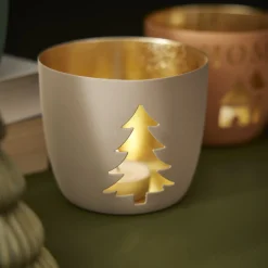 Clearance Windlicht Spruch/Xmas, Tanne/sand, 10 X 8.5 Cm Windlichter & Laternen|Weihnachtsdeko