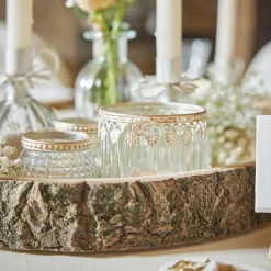 Discount Windlicht Zara Mit Metallrand, 8 X 7 Cm Standesamt- Und Traudeko|Tischdeko Hochzeit