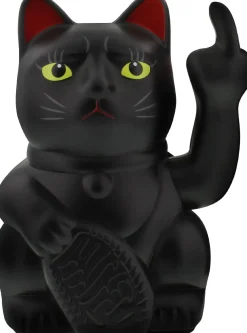 Clearance Winkekatze Stinkefinger, Schwarz, 15 Cm Geschenkideen|Tierfreunde